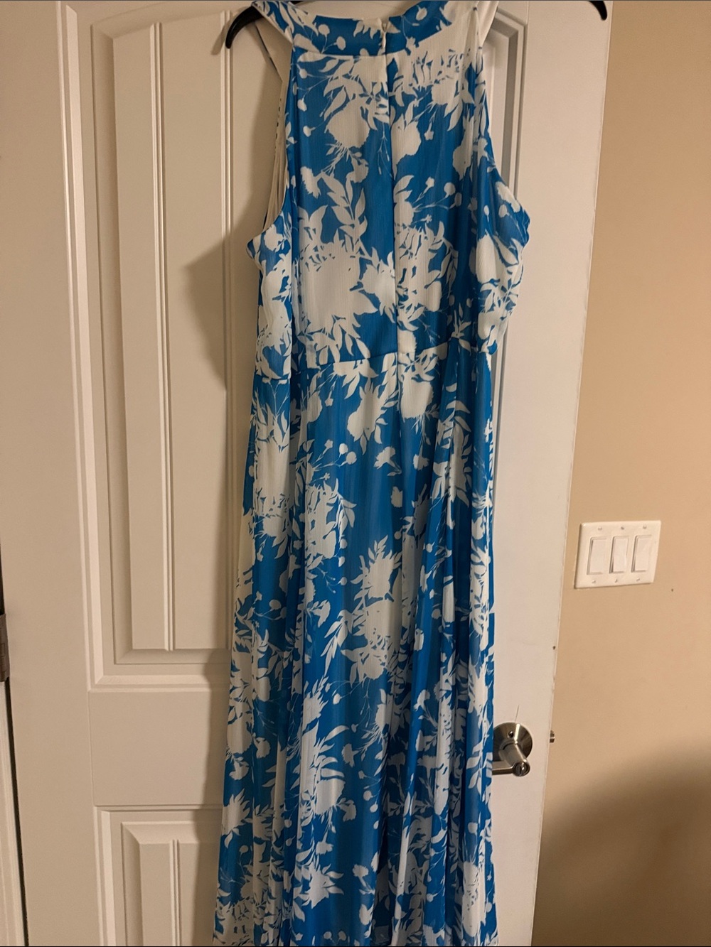 Chaps Blue and White Floral Maxi Dress - Picture 2 of 2